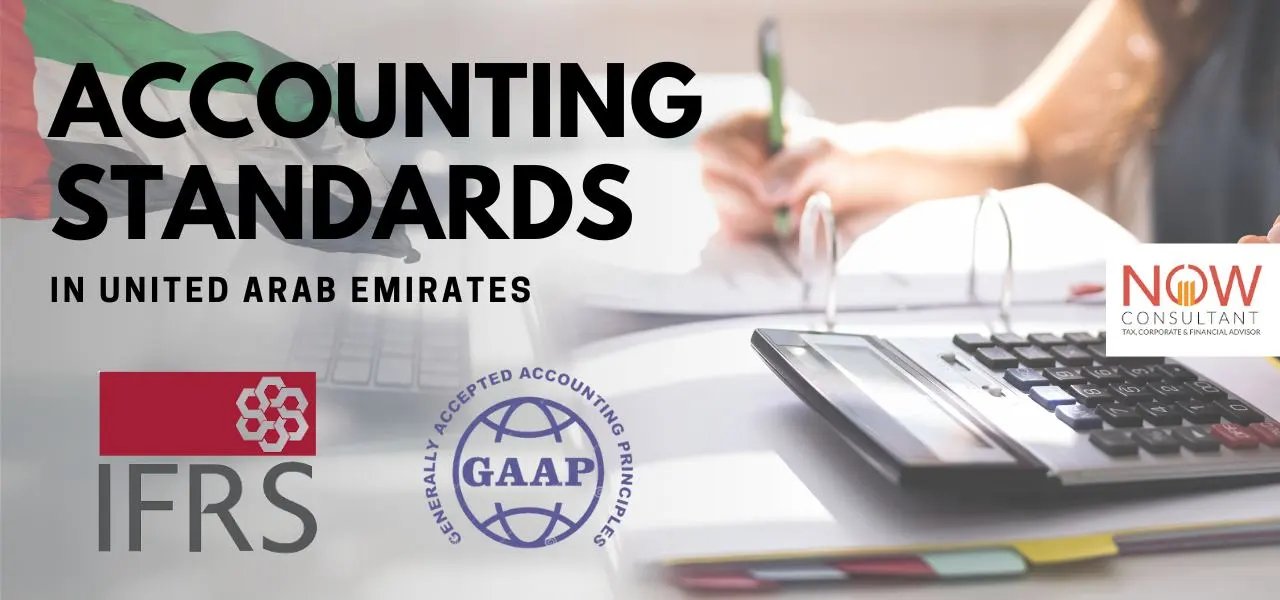 Showing the types of accounting standards used in uae
