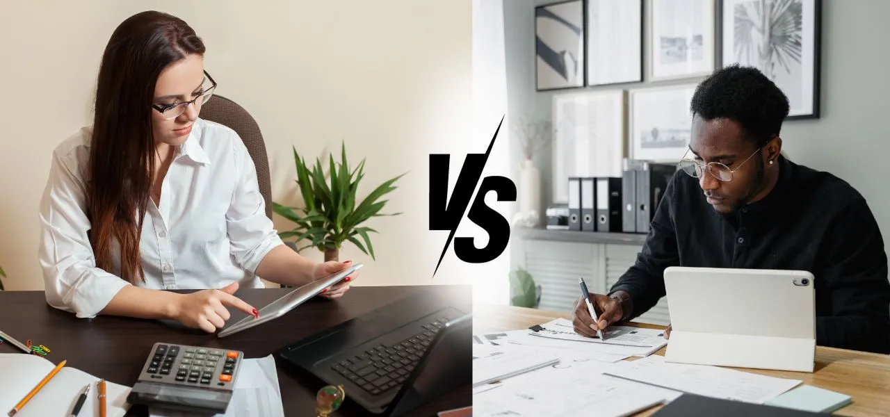 Showing The Difference Between Accounting & Bookkeeping